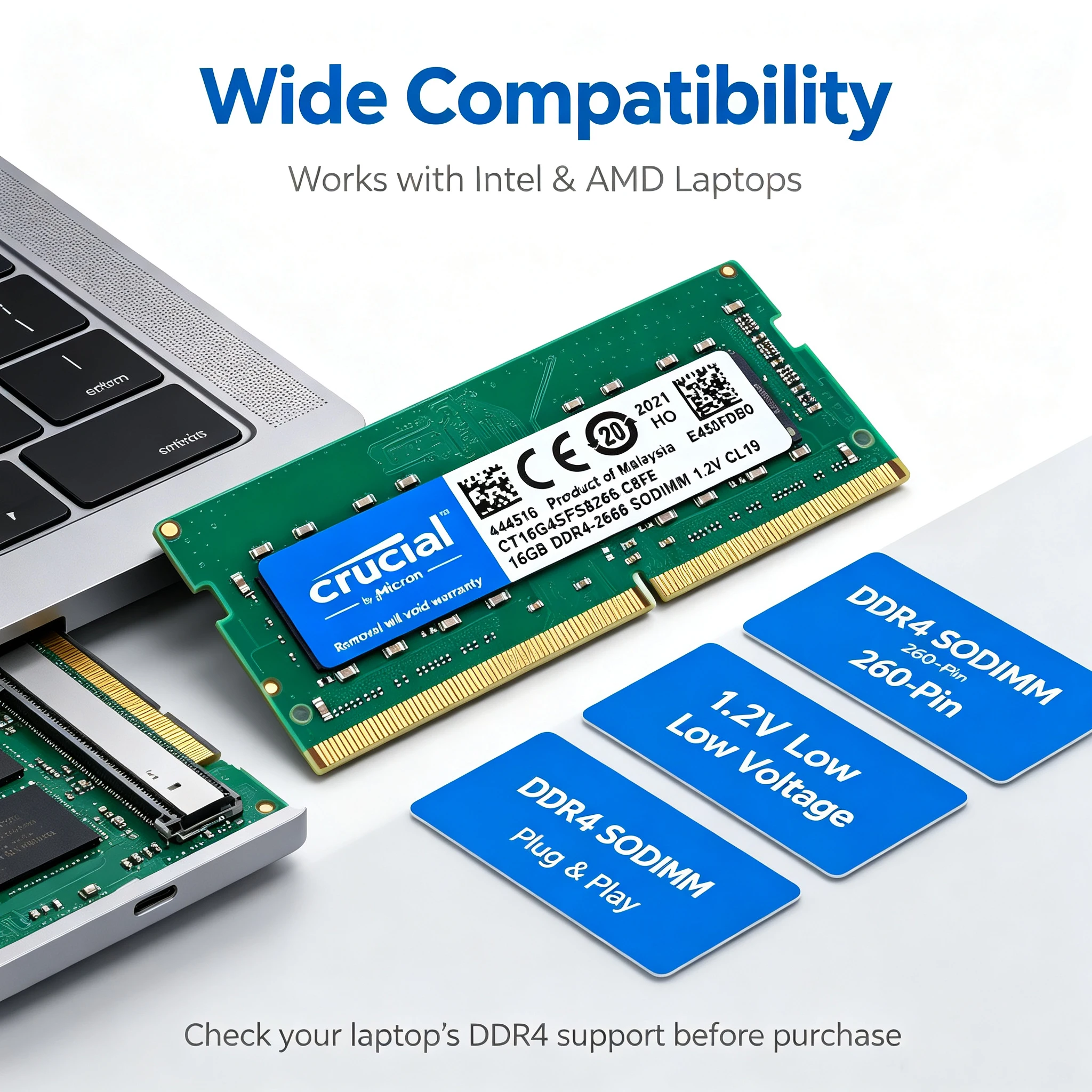 Crucial DDR4 Laptop RAM SODIMM - Ddr4 2400Mhz ulasan dan harga